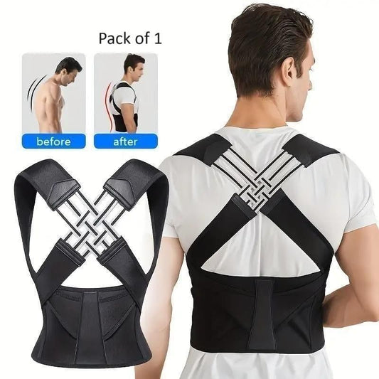 Adjustable Back Posture Corrector & Slouch-Relief Pain Support Belt (For Men & Women)